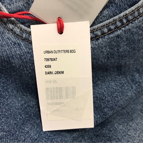 BDG Urban Outfitters Medium Wash Dad Slim Straight Leg Cropped Jean - Picture 11 of 11